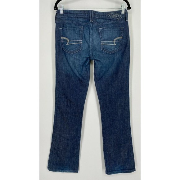 American Eagle True Bootcut Jeans Women's Size 6 Mid Rise Stretch Denim Blue - Picture 9 of 12